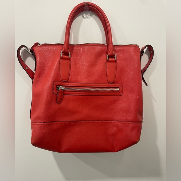 Coach Legacy Rory 
•north south satchel 
•shoulder bag large
•Leather Red - Picture 1 of 11